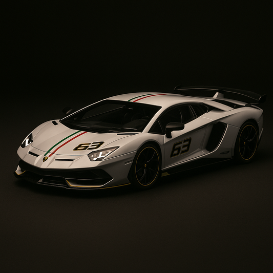 1:32 Aventador SVJ Diecast Supercar – Scissor Doors, LED & Engine Sound