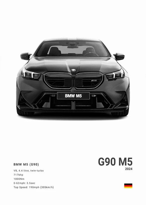 BMW M3 M5 M Series Canvas Poster – Car Wall Art for Bedroom, Garage, or Office