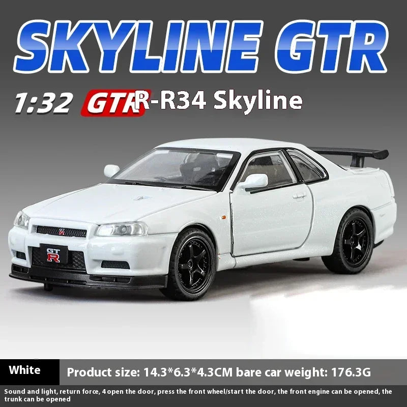 1:32 Nissan GTR R34 Skyline Diecast – JDM Legend