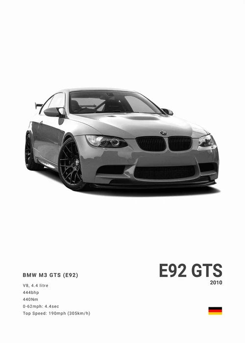 BMW M3 M5 M Series Canvas Poster – Car Wall Art for Bedroom, Garage, or Office